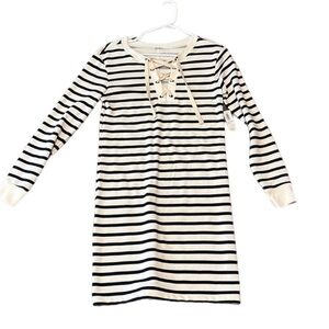 Old Navy Striped Dress l Sweatshirt Striped Dress l Size Medium 0785